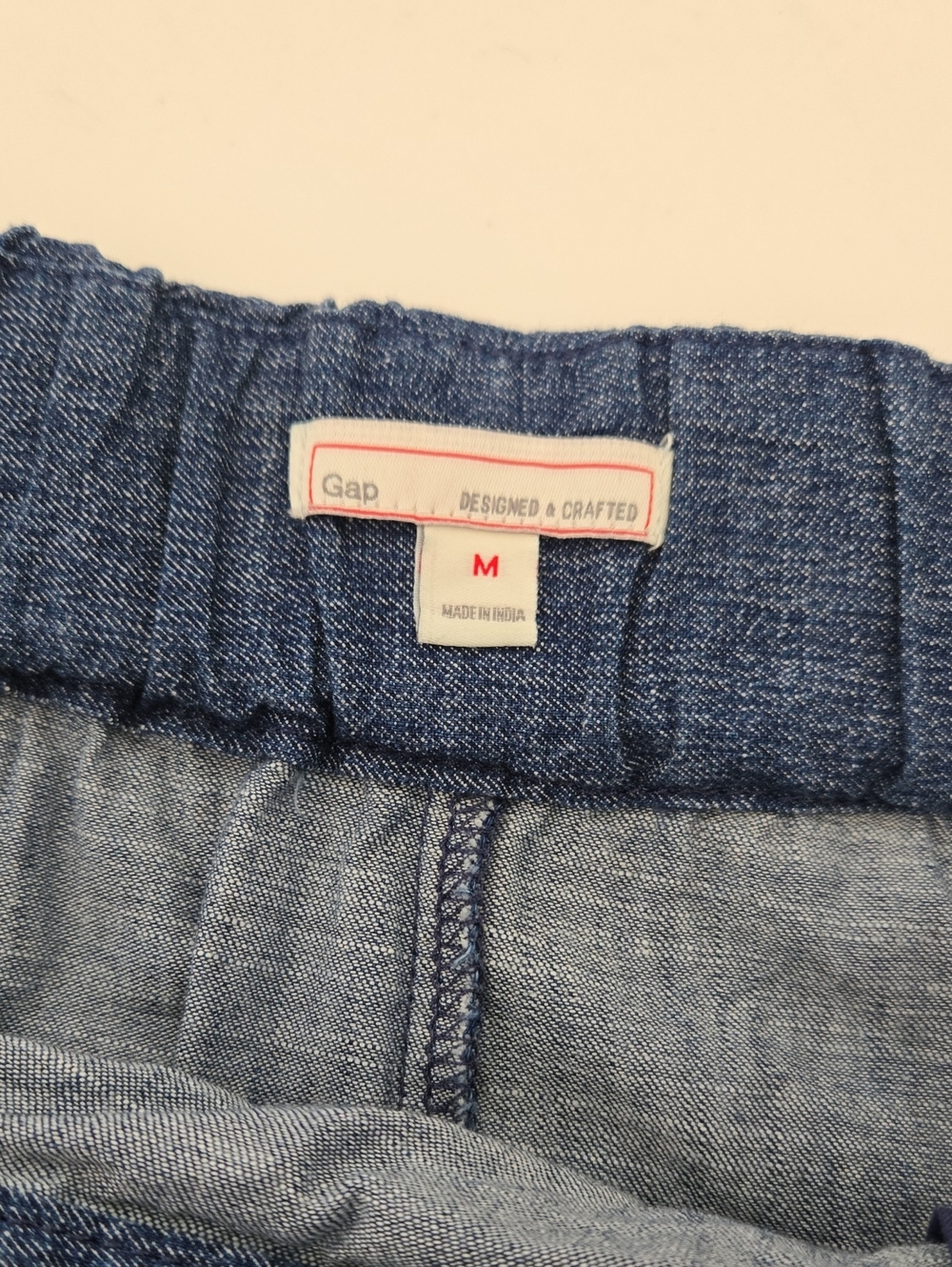 GAP Dark Blue Tie-Front Denim Skirt Size Medium - Picture 2 of 8
